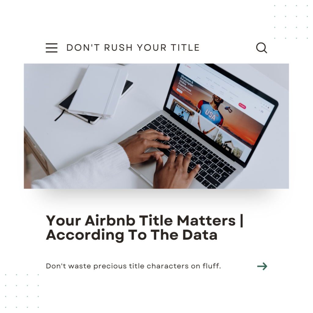 Photo of airbnb host trying to figure out his airbnb title